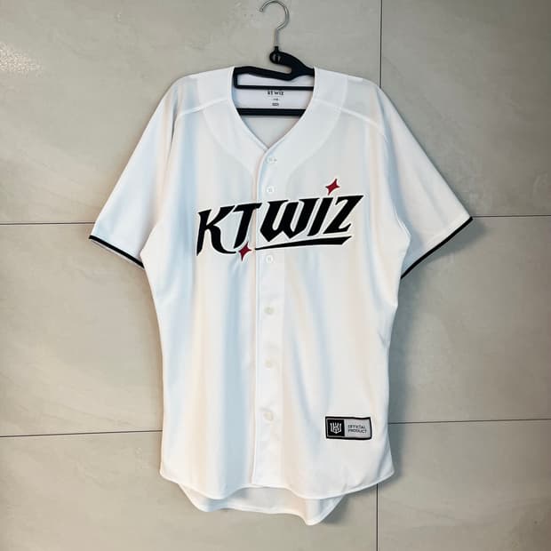 [2XL/110]2025 KT 위즈 홈 노마킹 야구 유니폼 화이트