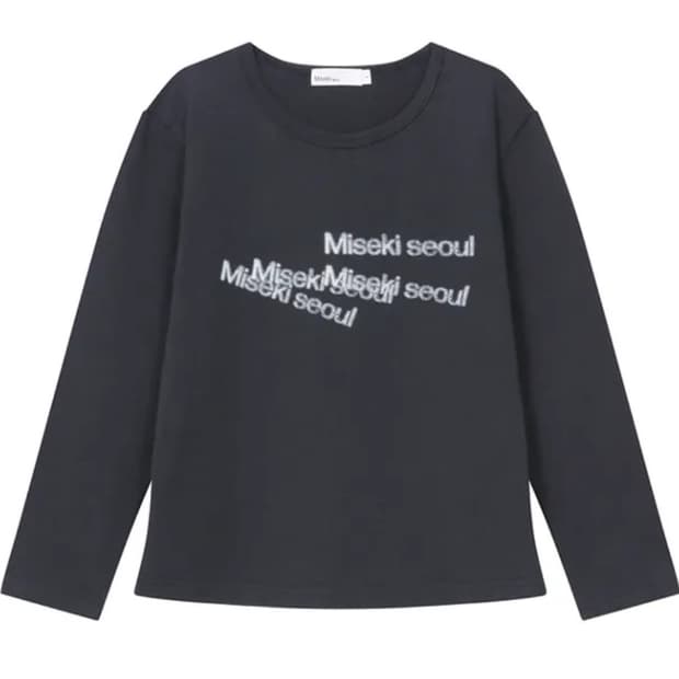 미세키서울 Dust logo long sleeves CHARCOAL