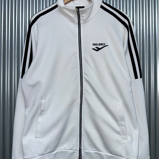 [105(XL)] 프로스펙스 화이트 블랙 삼선 집업 트랙탑 