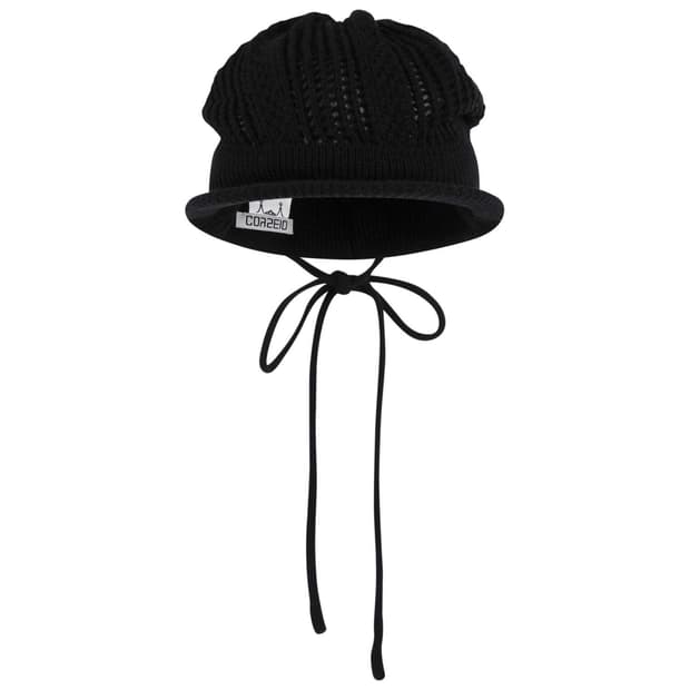 코이세이오 COY VISOR CROCHET BEANIE BLACK