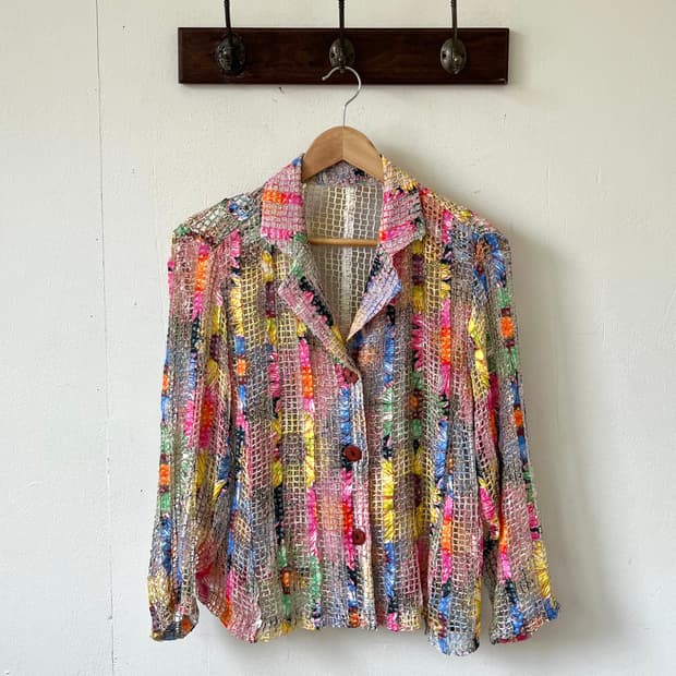 Japan vtg 파스텔 시스루 자켓