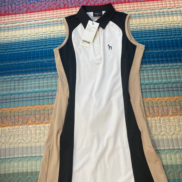 헤지스 민소매 골프 원피스 