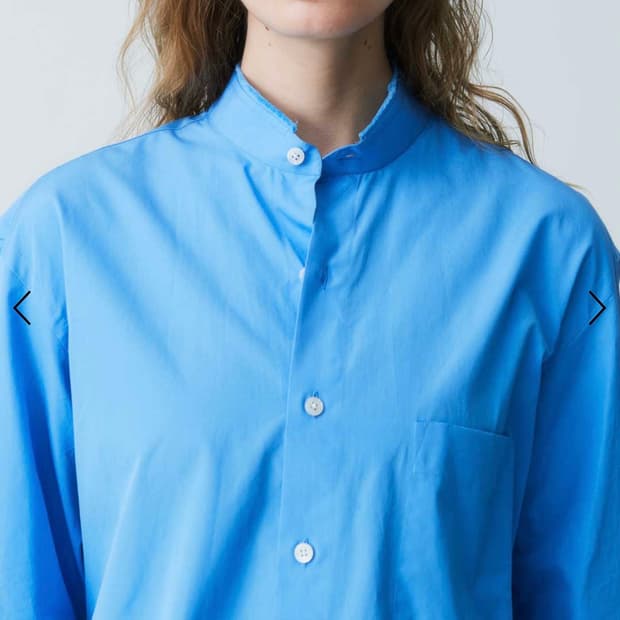 크리스타세야 블루 마오 카라 셔츠