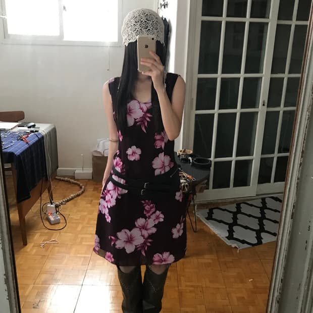 vintage pattern one-piece 