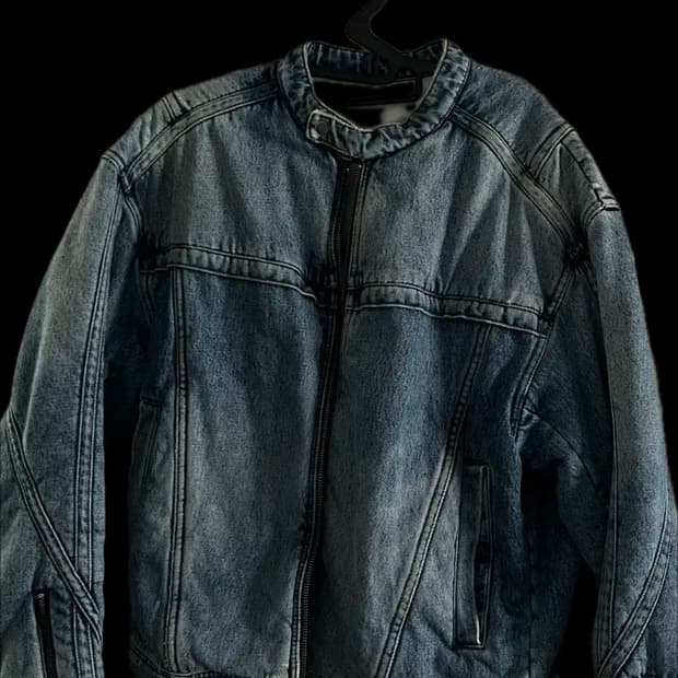 쿠어 데님 바이커 자켓 M