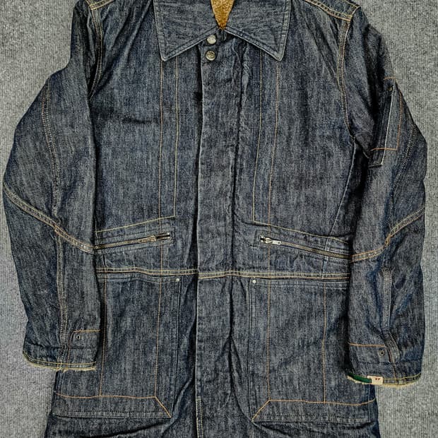 디젤 하프 데님 코트 오버핏(급처)