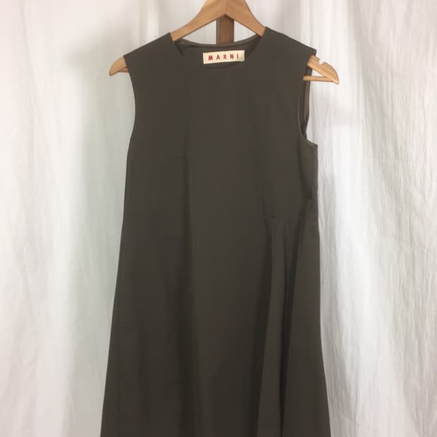 marni asymmetrical pleated dress
