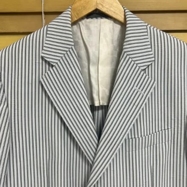 지방시 남성 스트라이프울실크자켓 40R