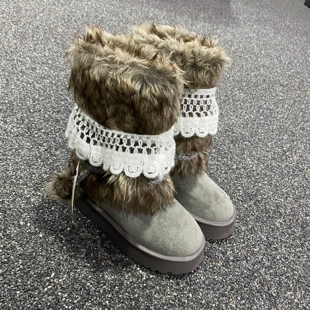 빈티지 에스닉 양털 부츠 b3405