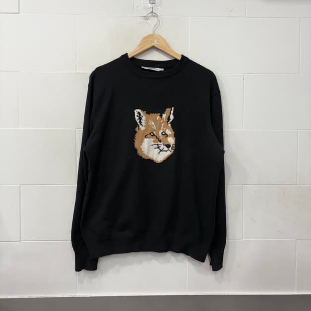 메종키츠네 빅 폭스헤드 니트