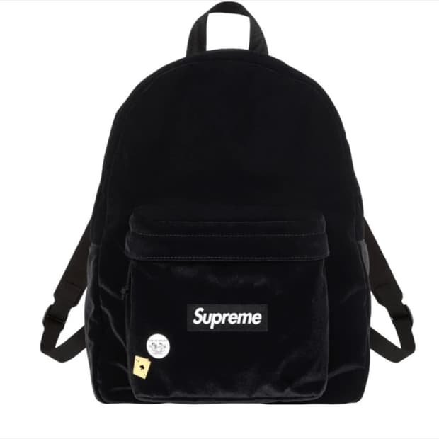 슈프림 벨벳 백팩 블랙 미개봉 