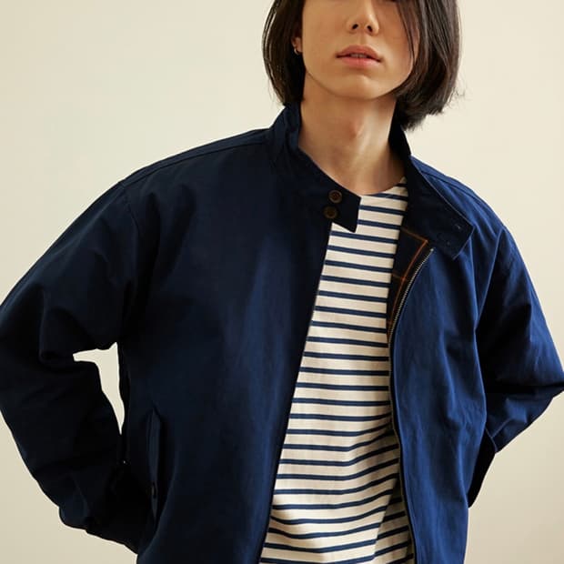 프리즘웍스 네이비 해링턴