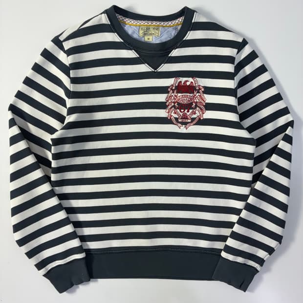 Polo jeans 폴로 진스 크러스트자수 스트라이프 맨투맨