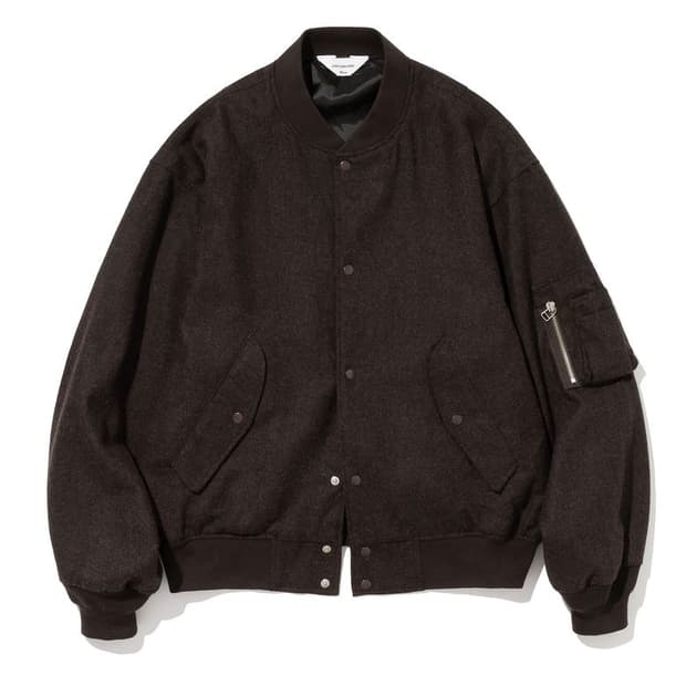 로드 존 그레이 울 MA-1 블루종 자켓 M 브라운