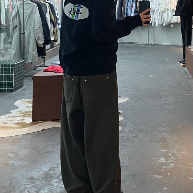 스투시 오발로고 블랙 후드티 H2622