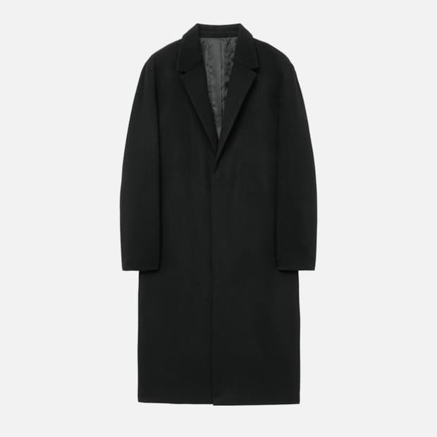 드로우핏 프리미어 퓨어 캐시미어 히든 싱글 코트 