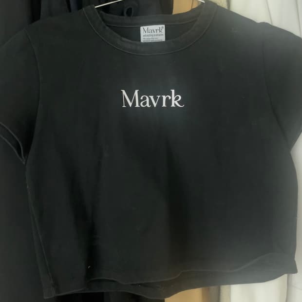 Mavrk 블랙 크롭 숏슬리브 M