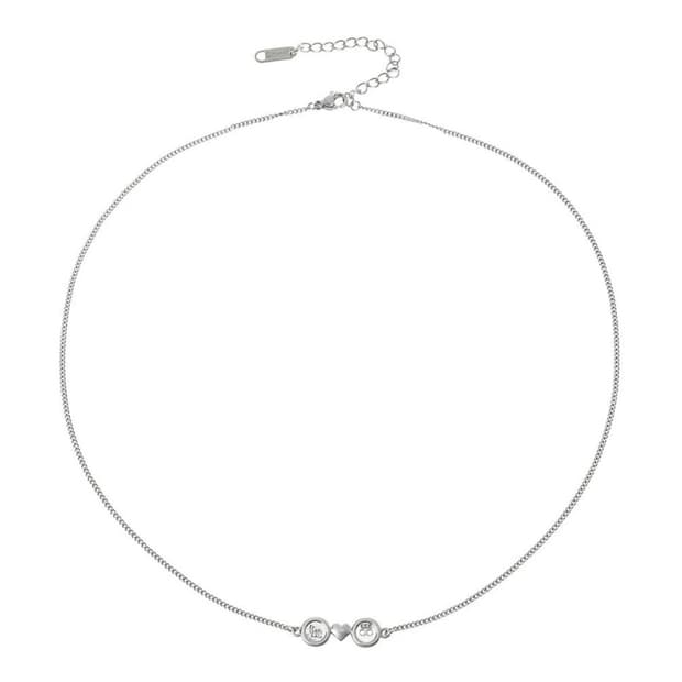 Threetimes Love button necklace