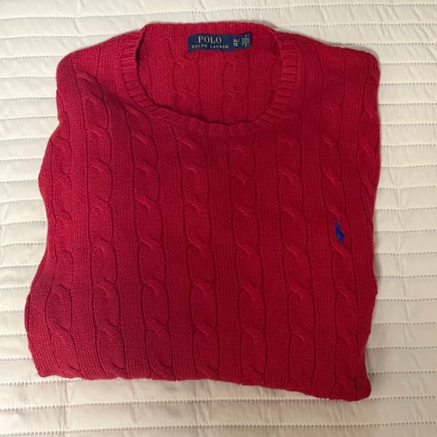 폴로 레드 니트 XL