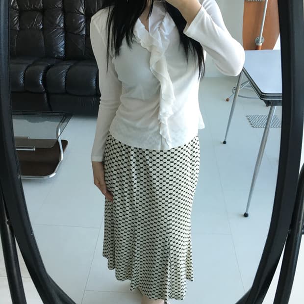 vintage dot flare skirt