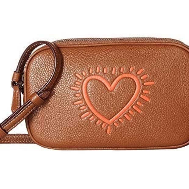 코치X키스헤링 가죽 크로스백 파우치 팔아요