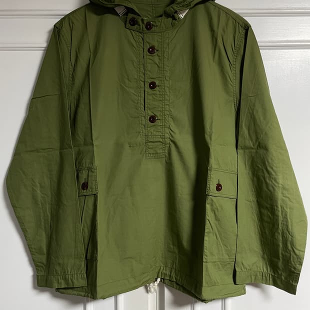 EASTLOGUE Hooded Shirt L.Olive M
