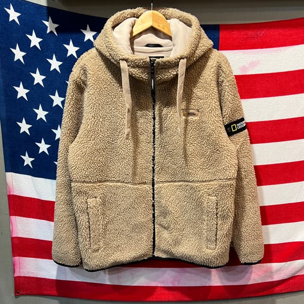 네셔널 지오그래픽 뽀글이 후드집업