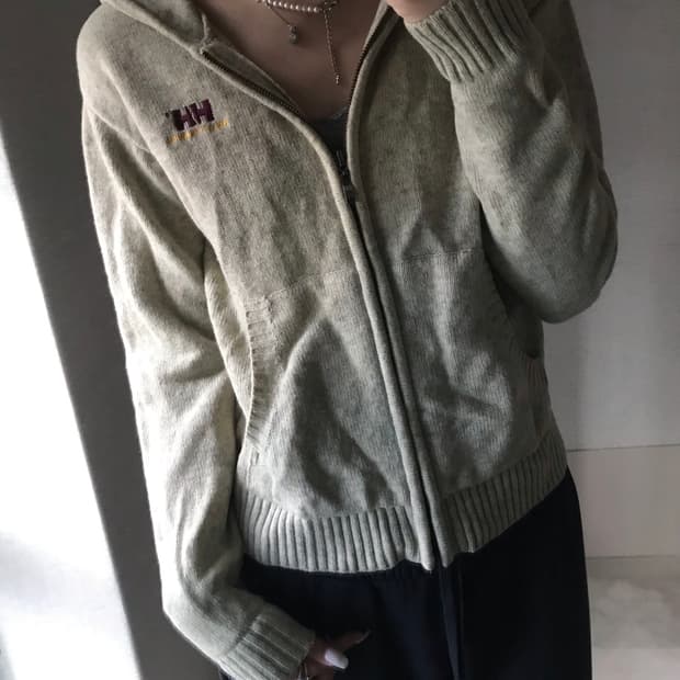 헨리한센 오트밀 니트집업