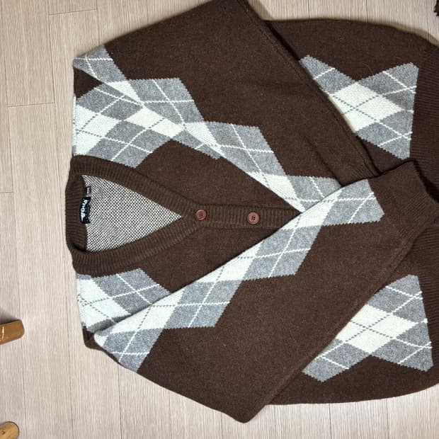 Gola 아가일 니트 가디건