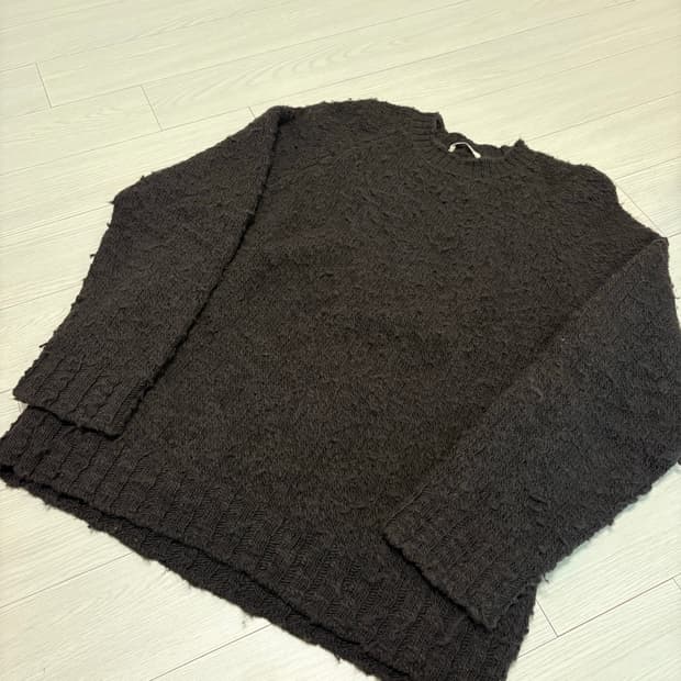 Auralee 오라리 브라운 라글란 니트 3사이즈(100-105)