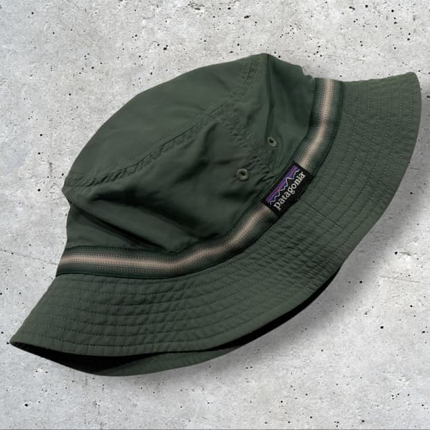 [M] 파타고니아 나일론 버킷햇 모자 그린