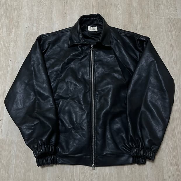 피넛 남성 싱글 라이더 봄버 가죽자켓 L/100 
