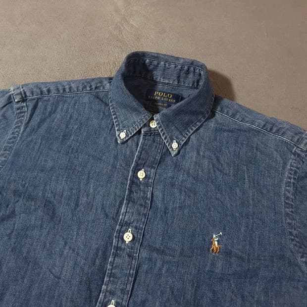 폴로 데님셔츠 M