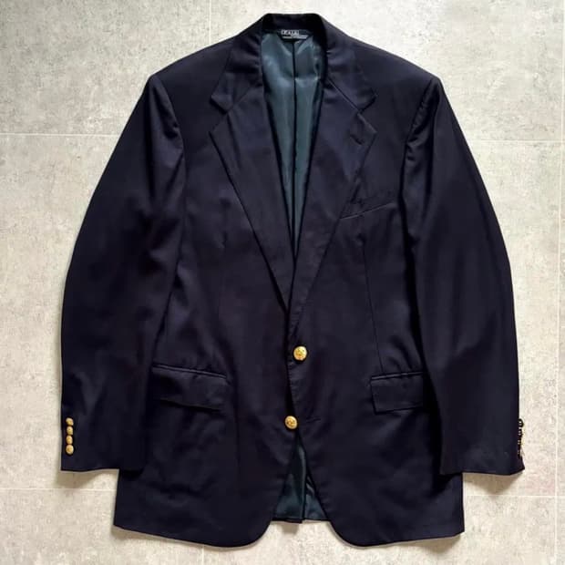 90‘s 폴로 랄프로렌 금장 블레이져 100-103 Made in USA