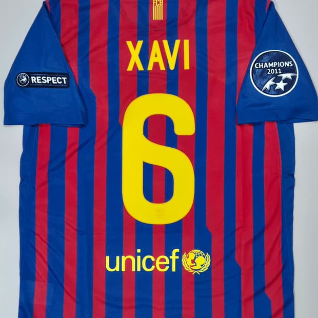 11-12 바르셀로나 홈킷 사비 유니폼 M