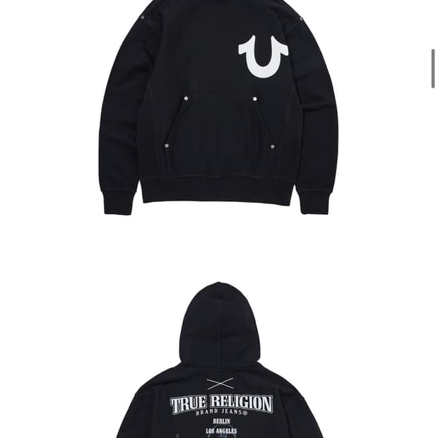 트루릴리전 후드 m 새상품