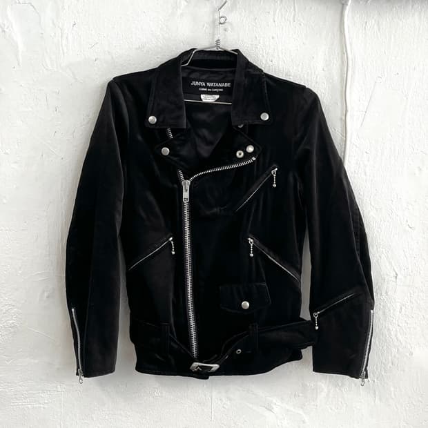 준야와타나베 2012SS 벨루어 라이더 자켓