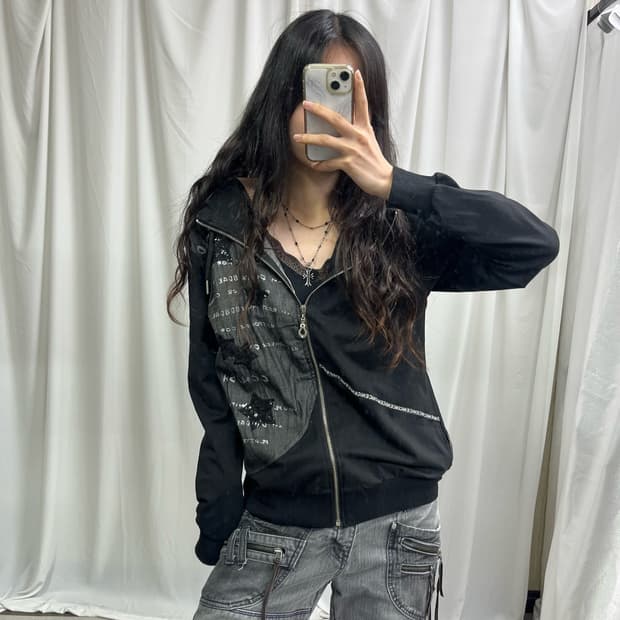 Japanese vintage star point hood zip-up