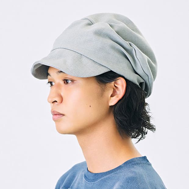 카시라 와이어 드레이프 캡 그레이