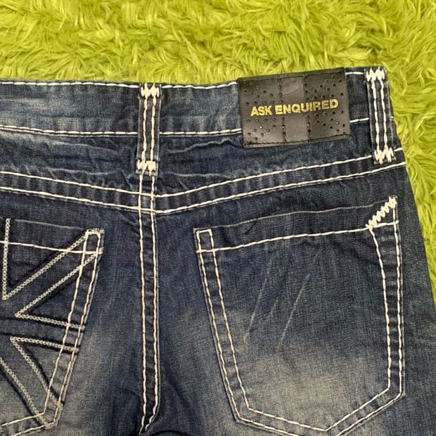 [33] ASK 빅 스티치 와이드 핏 데님팬츠