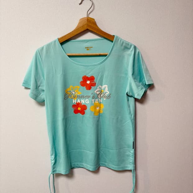 하와이안 민트 반팔 티셔츠 일본 빈티지 모리걸