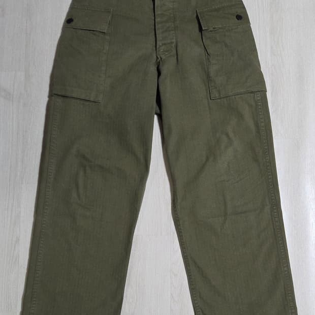 (착샷) 오어슬로우 투포켓 카고 팬츠 m43 퍼티그
