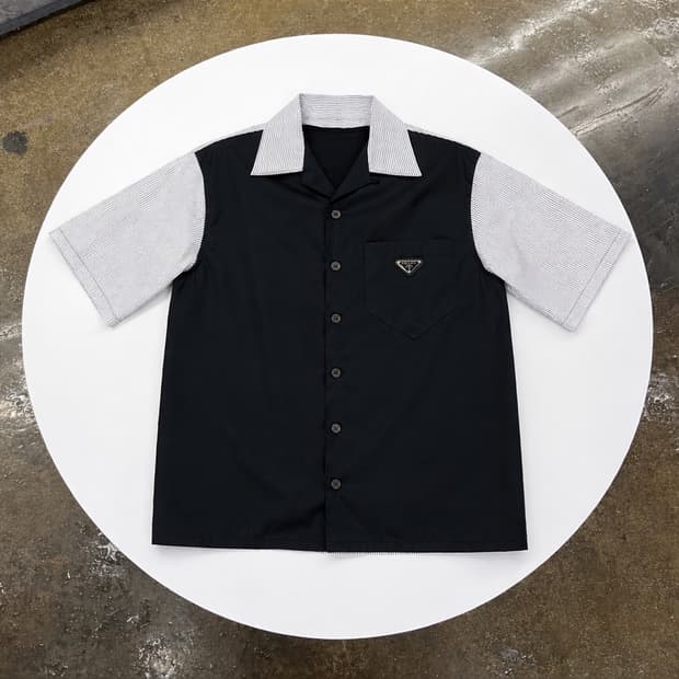 프라다 삼각로고 셔츠 반팔 [S사이즈]