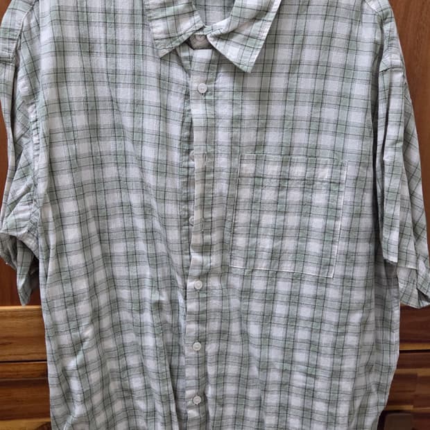 8세컨즈 체크 반팔셔츠