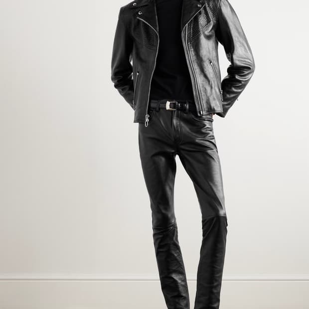 셀린느 가죽 바이커 자켓46(에디 마지막시즌 가죽자켓) 