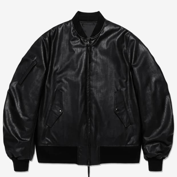 Vivastudio 레더Ma-1자켓 블랙