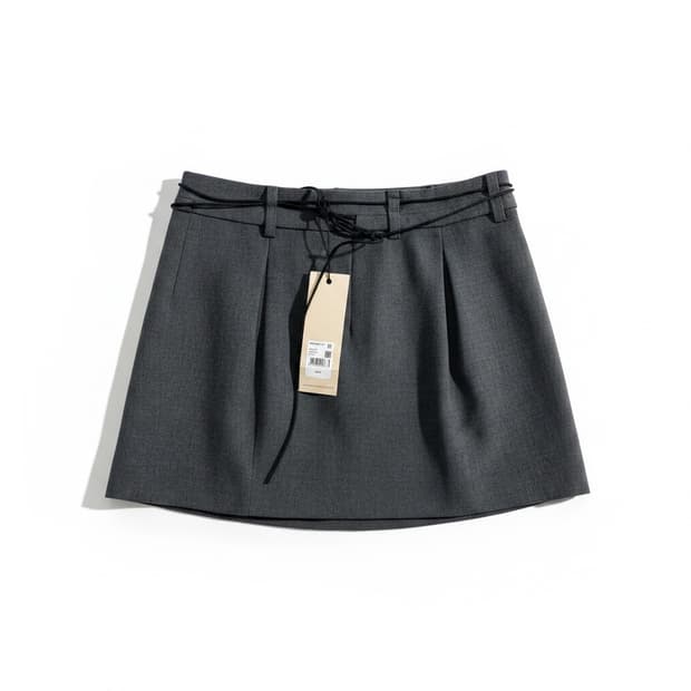 BEC+BRIDGE 차콜 미니 스커트 US 2