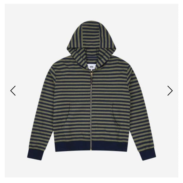 새상품)사파리스팟 스트라이프 후드집업