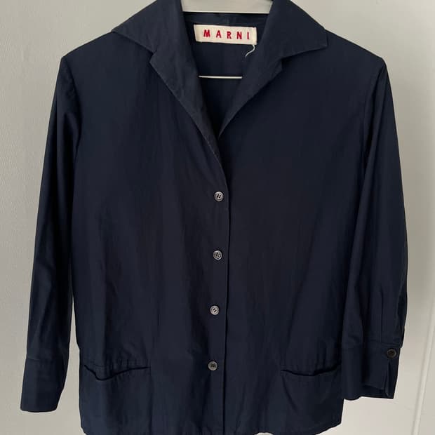 navy shirt jacket