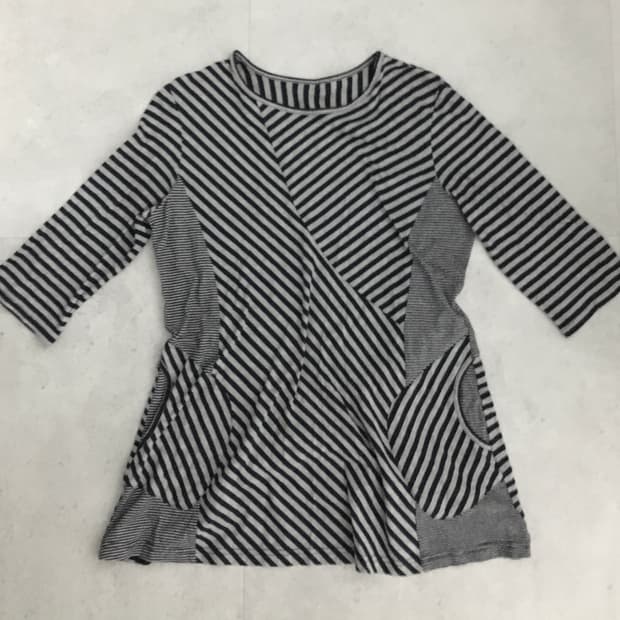 Japanese vintage stripe pocket t shirt